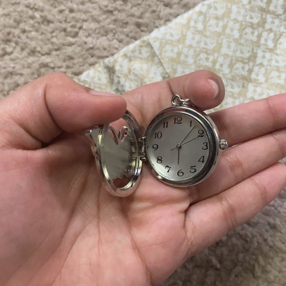 Butterfly pocket watch/key chain - Picture 2 of 3